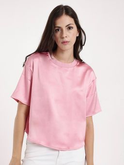 RAREISM - Womens Karuno Light Pink Boxy Top