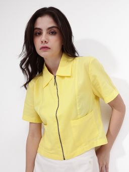 RAREISM - Womens Klappy Primary Yellow Regular Fit Top