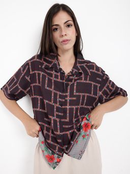 RAREISM - Womens Lombard Primary Multi-Color Boxy Top