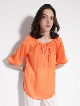 RAREISM - Womens Maleda Primary Orange Relaxed Fit Top