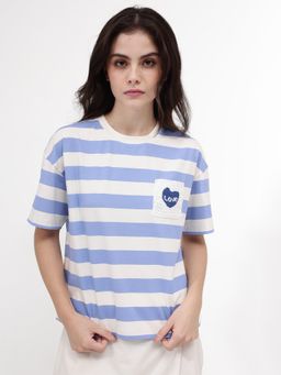 RAREISM - Womens Prandant Primary Blue Boxy T-Shirt