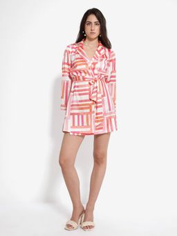 RAREISM - Womens Veracruz Light Multi-Color Straight Mini Dress with Belt (Set of 2)