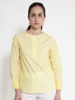RAREISM - Womens Zelma Primary Yellow Regular Fit Top