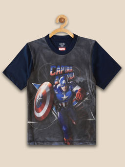 Kidsville - Captain America Printed T-Shirt For Boys