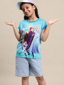 Kidsville - Frozen Printed T-Shirt For Girls