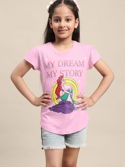 Kidsville - Disney Princess Printed T-Shirt For Girls