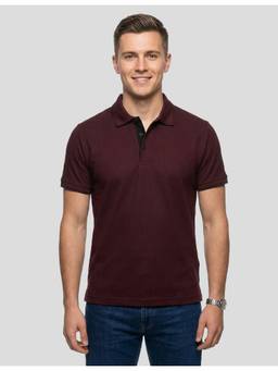 Greylongg - Wine Comfortable Men’s Polo T-Shirt