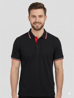 Greylongg - Black Comfortable Men’s Polo T-Shirt