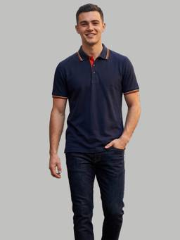 Greylongg - Navy Blue Comfortable Men’s Polo T-Shirt