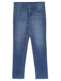 Cantabil - Girls Blue Solid Casual Jeans