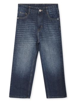 Cantabil - Girls Dark Blue Solid Casual Jeans
