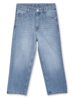 Cantabil - Girls Blue Solid Casual Jeans