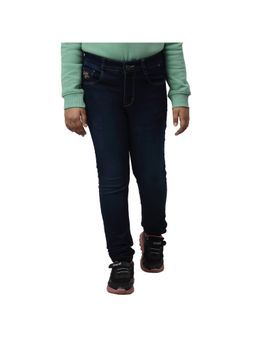 Cantabil - Girls Blue Solid Casual Jeans