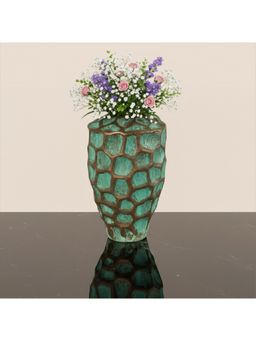 Acad Home - Antique Copper Patina Premium Home Decor Vase - Green
