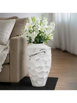 Acad Home - Premium Home Decor Statuaries Marble Vase - White