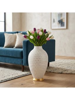 Acad Home - Premium Home Decor Vase - White
