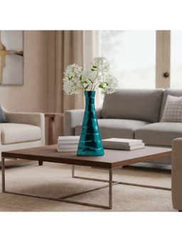 Acad Home - Chrome Premium Home Decor Vase - Blue