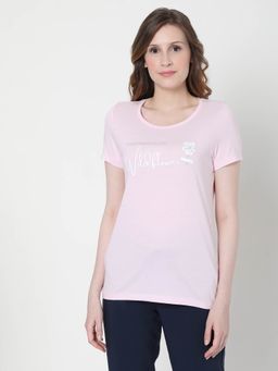 VERO MODA - Women Printed Pink T-shirt
