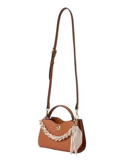Forever New - Brown Victoria Scarf Lock Top Handle Satchel with Detachable Strap
