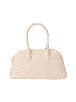 Forever New - Beige Kendra Weave Kettle Bag