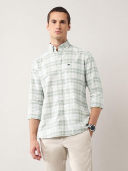 Arrow Sports - Green Men's Pure Cotton Oxford Shirt
