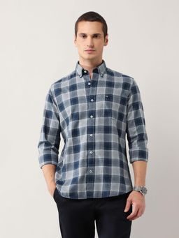 Arrow Sports - Blue Men's Pure Cotton Twill Shirt