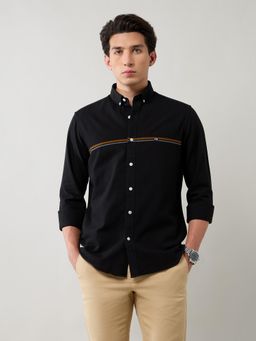 Arrow Sports - Black Men's Oxford Pure Cotton Button Down Shirt