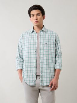 Arrow Sports - Green Men's Twill Pure Cotton Shirt