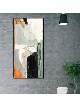 HomeTown - Simon Bold Abstract Glossy Mdf Print Painting, Multicolor 60X120Cm