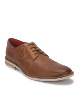 V8 by Ruosh - Brown Solid-plain Lace Ups