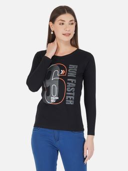 ap'pulse - Women Round Neck Long Sleeve Printed T-Shirt