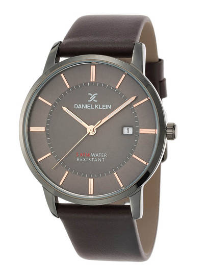 Analog Gunmetal Dial Men's Watch-DK.1.12419-4