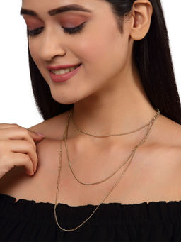 Karatcart - Multi-layered Gold Plated Chains for Women