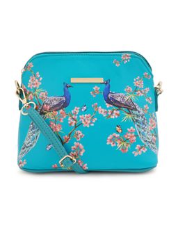 Lapis O Lupo - Women Peacock Sling Bag Llsl00105Tq3 Turquoise