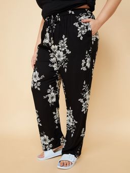 max - Women Floral Print Black Pyjama