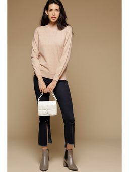 Gipsy - Women Pink Embellished/Sequined Acrylic Sweater
