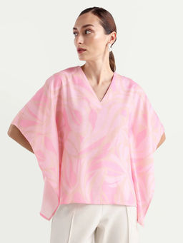 RAREISM - Women Pink Printed Polyester Top