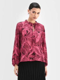 RAREISM - Women Pink Floral Polyester Top