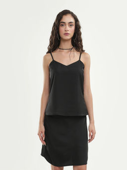 RAREISM - Women Black Solid/Plain Polyester Top