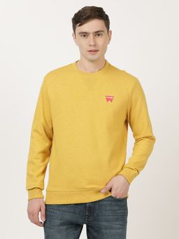 Wrangler - Men Solid Yellow Sweatshirt (Regular)