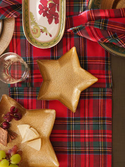 Pure Home + Living - Gold Shining Star Glass Decorative Platter