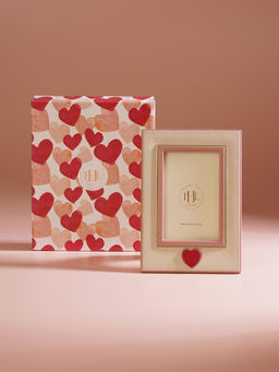 Pure Home + Living - Beige Faux Leather Photo Frame