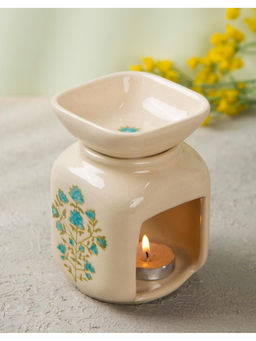 Fabindia - Off White Azul Glazed Ceramic Candle Holder