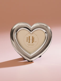 Pure Home + Living - Silver Heart Shaped Photo Frame