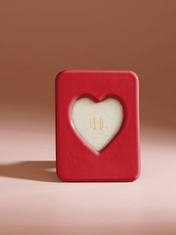 Pure Home + Living - Red Ceramic Heart Shaped Photo Frame