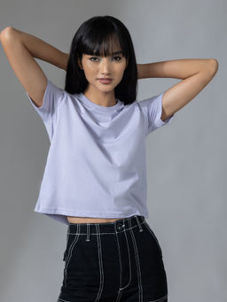 Twenty Dresses by Nykaa Fashion - Purple Be Anything But Basic T-Shirt