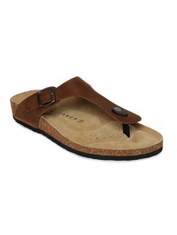 HF Journey - Men Columbus Brown Cork Footbed Sandals