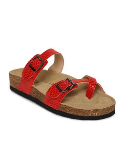 HF Journey - Women KaYa Pumpkin Red Cork Footbed Sandals