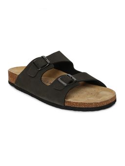HF Journey - Men Green Vasco Army Double Strap Cork Footbed Sandals