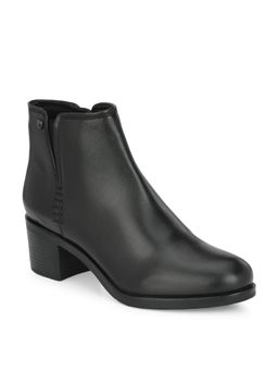 Delize - Women's Black Solid Ankle Boots